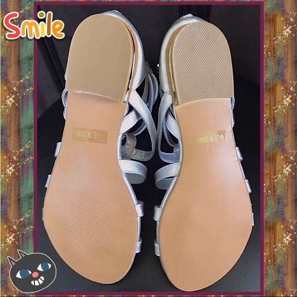 NEW 7.5 SILVER AMAZING & BOLD GLADIATOR BOOTIES/SANDALS SHOES SIZZLE - Picture 6 of 14